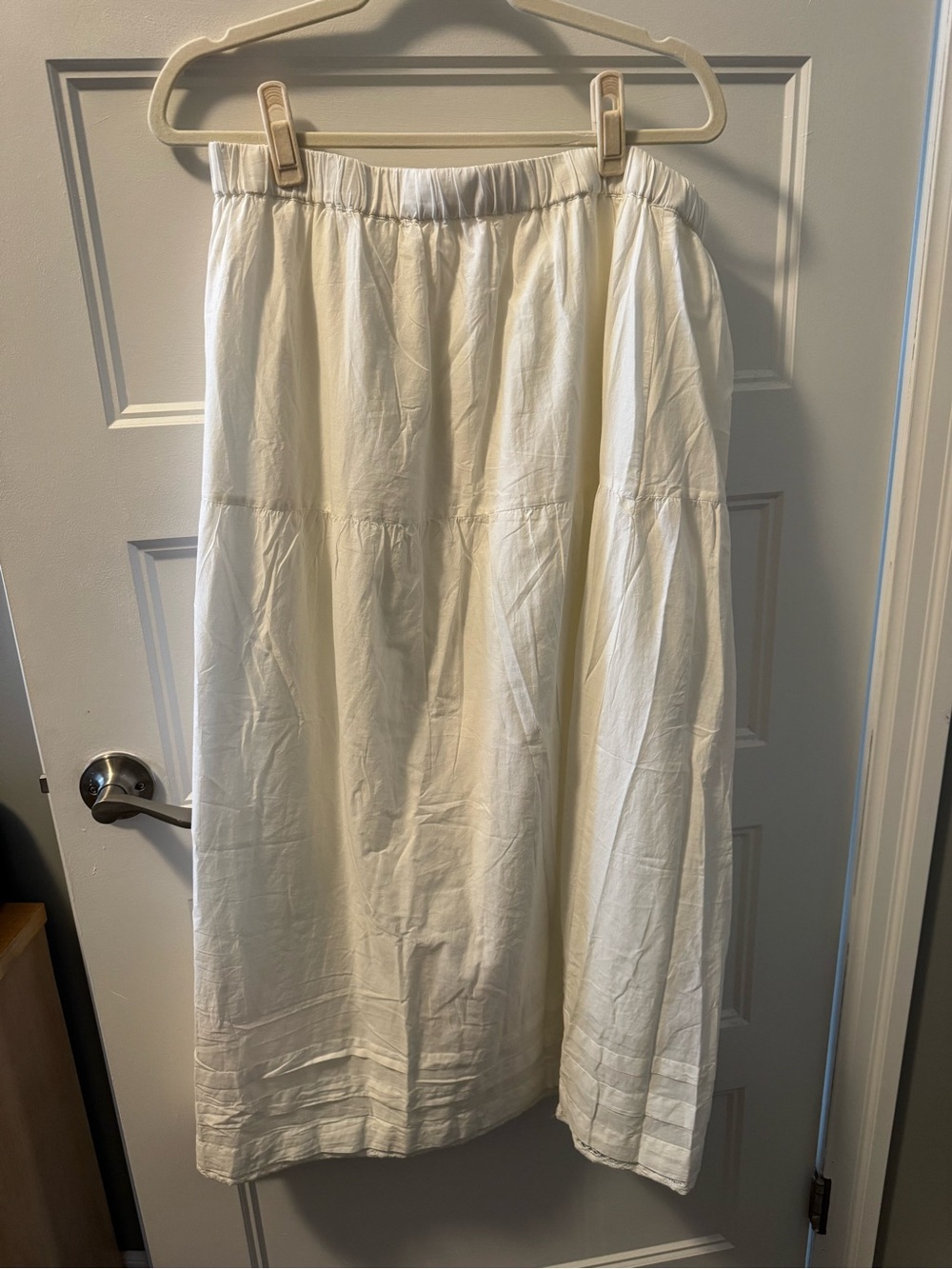 Classic White Tiered Midi Skirt from Old Navy
